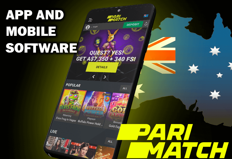 Strona kasyna Pari Match otwarta na smartfonie i mapa Polski pokolorowana w AU Map i logo casino