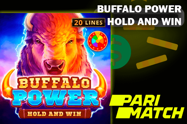 Logo gry Buffalo Power i logo casino