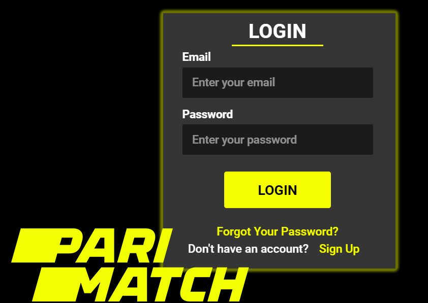 Zrzut ekranu okna logowania na stronie kasyna Pari Match i logo casino